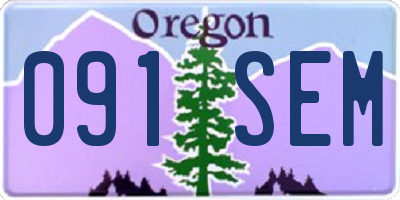 OR license plate 091SEM