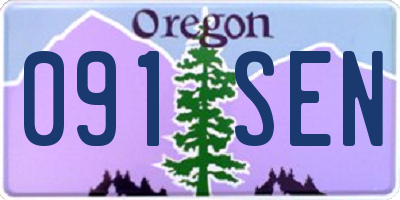 OR license plate 091SEN