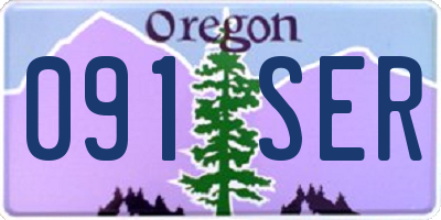 OR license plate 091SER