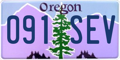 OR license plate 091SEV