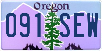 OR license plate 091SEW
