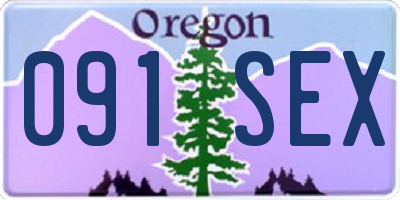OR license plate 091SEX