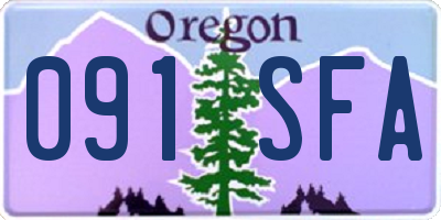 OR license plate 091SFA