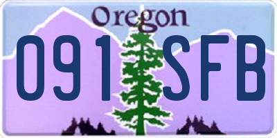 OR license plate 091SFB