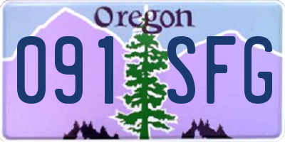 OR license plate 091SFG