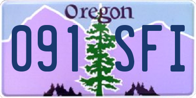 OR license plate 091SFI