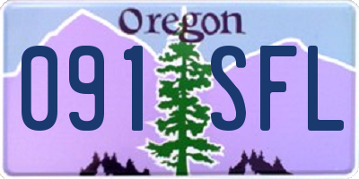 OR license plate 091SFL