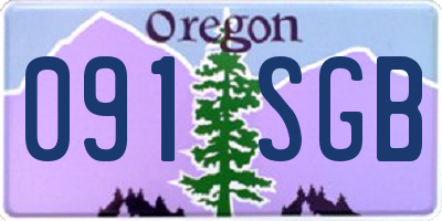 OR license plate 091SGB