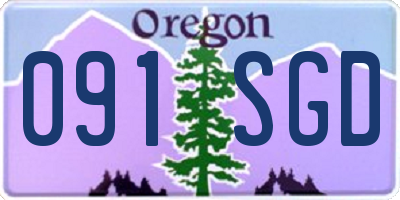OR license plate 091SGD