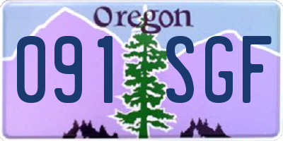OR license plate 091SGF