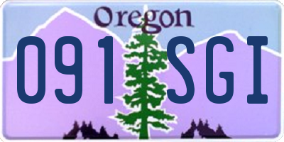 OR license plate 091SGI