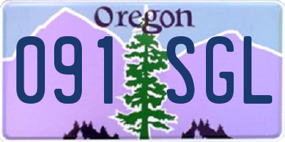 OR license plate 091SGL