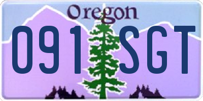 OR license plate 091SGT