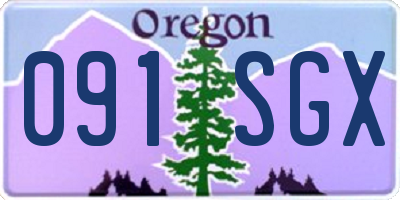 OR license plate 091SGX