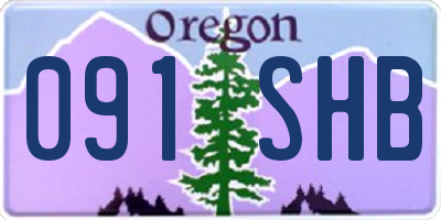 OR license plate 091SHB
