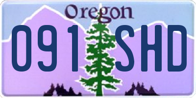 OR license plate 091SHD