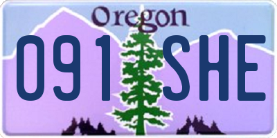 OR license plate 091SHE