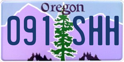 OR license plate 091SHH