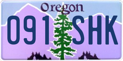 OR license plate 091SHK