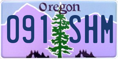 OR license plate 091SHM