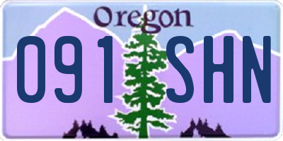 OR license plate 091SHN