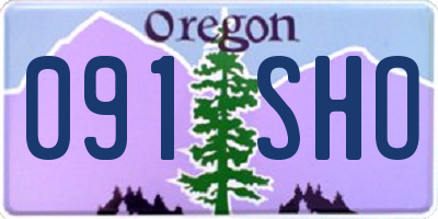 OR license plate 091SHO