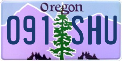 OR license plate 091SHU