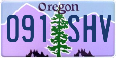 OR license plate 091SHV