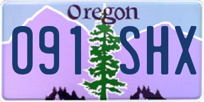 OR license plate 091SHX