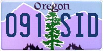 OR license plate 091SID
