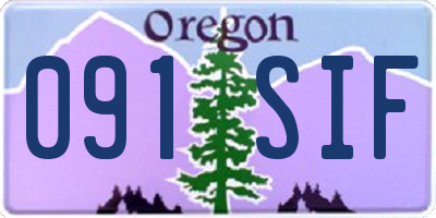 OR license plate 091SIF
