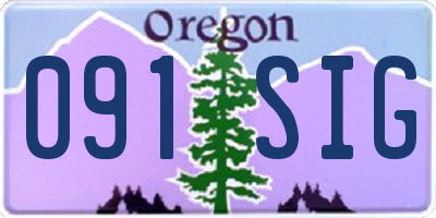 OR license plate 091SIG