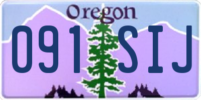 OR license plate 091SIJ