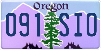 OR license plate 091SIO