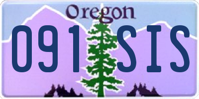 OR license plate 091SIS