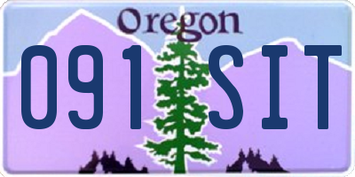 OR license plate 091SIT