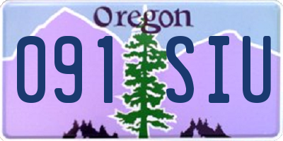 OR license plate 091SIU