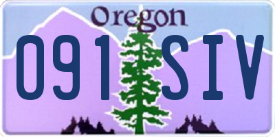 OR license plate 091SIV