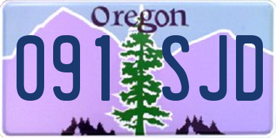 OR license plate 091SJD