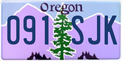 OR license plate 091SJK
