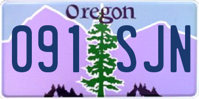 OR license plate 091SJN