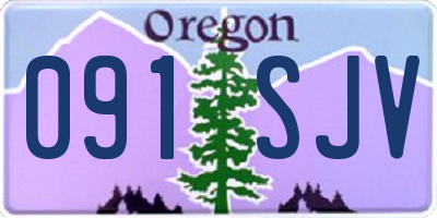 OR license plate 091SJV