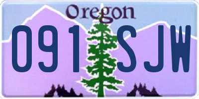 OR license plate 091SJW