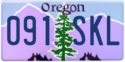 OR license plate 091SKL