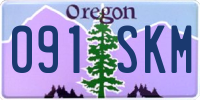 OR license plate 091SKM