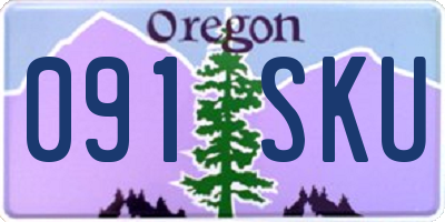 OR license plate 091SKU