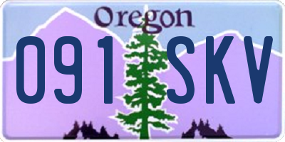 OR license plate 091SKV
