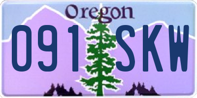 OR license plate 091SKW