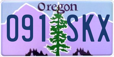 OR license plate 091SKX