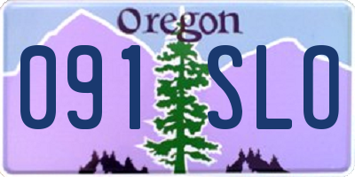 OR license plate 091SLO